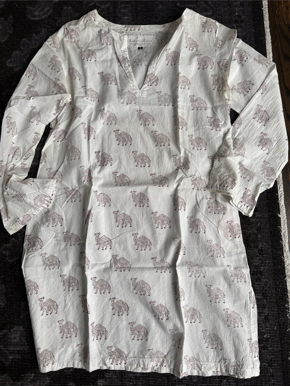 Women's Camel-Print Cotton Nightshirt